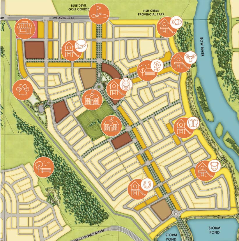 Wolf Willow Amenities Map on mobile