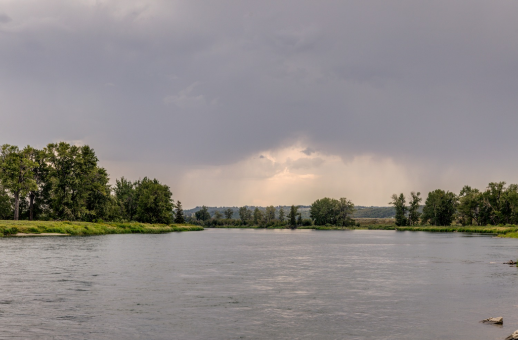 Views from fishing in the Bow River in South Calgary