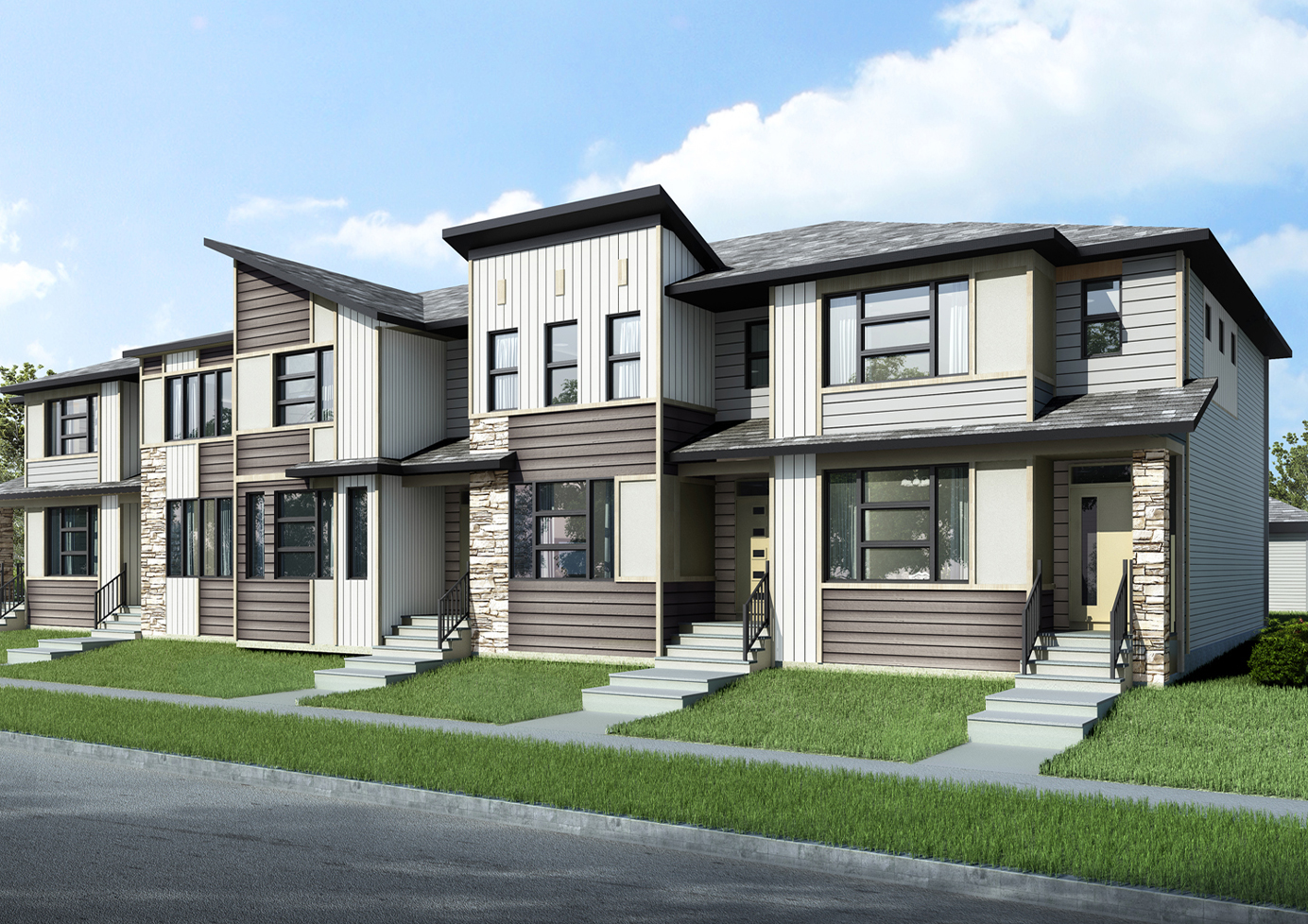 Townhome rendering in Wolf Willow