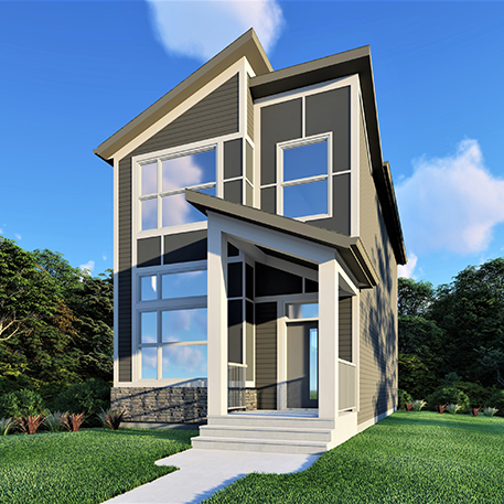 Exterior rendering of Jayman BUILTs laned home in Wolf Willow