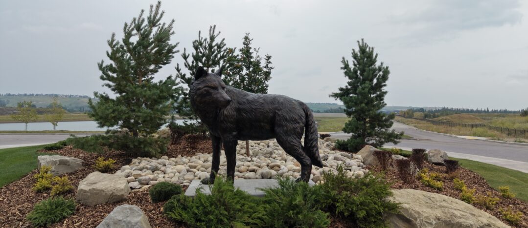 Wolf sculpture