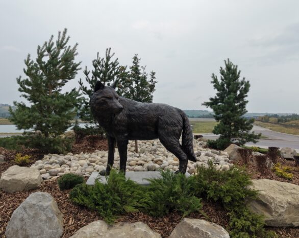 Wolf sculpture