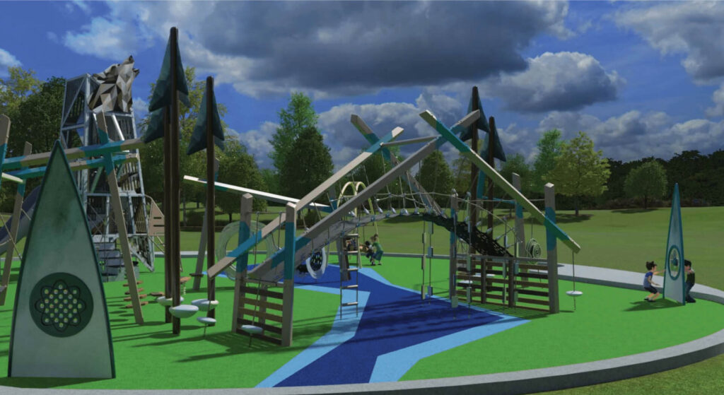 A second vibrant rendering of the Wolf Park
