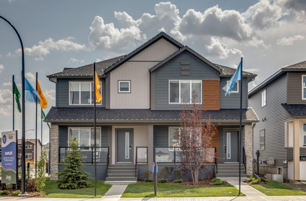 A Shane Homes duplex in a showhome parade in Wolf Willow.