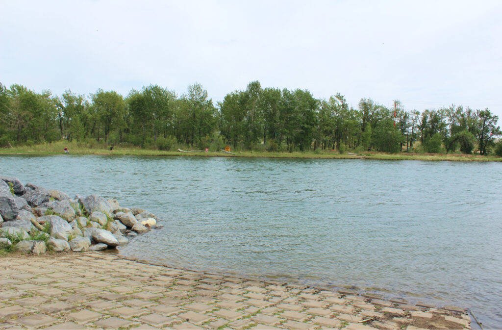 The boat launch point in Fish Creek Park near Wolf Willow.