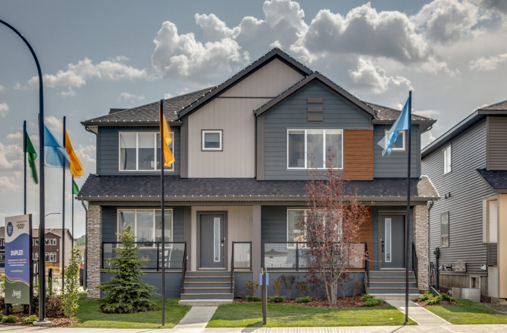 Duplex showhomes in Wolf Willow.